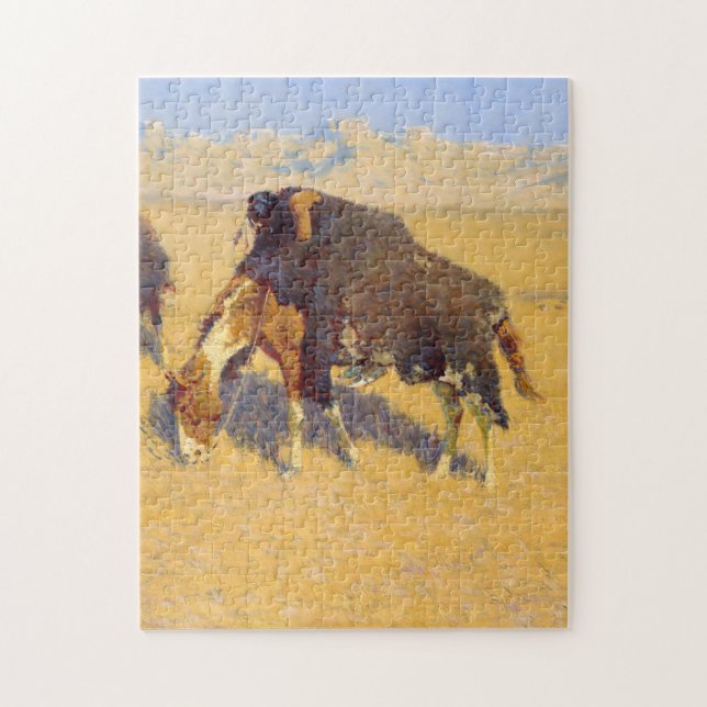 Puzzle Frederic Remington - Indiens simulant le bison (Vertical)