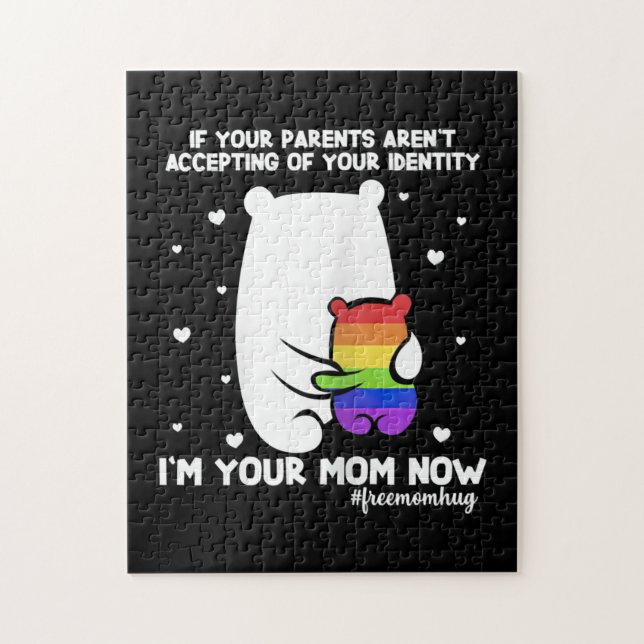 Puzzle Free Mom Hugs Mama Bear Im Your Mom Now LGBT Pride (Vertical)