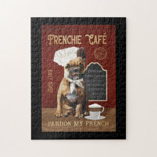 Puzzle French Bulldog Coffee Company Canvas