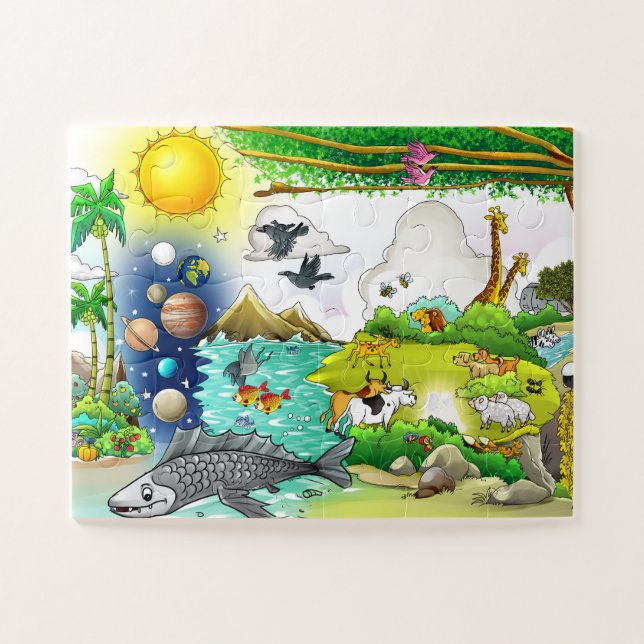 Puzzle Frise du Temps 2 – Les Six Jours de la Création (Horizontal)
