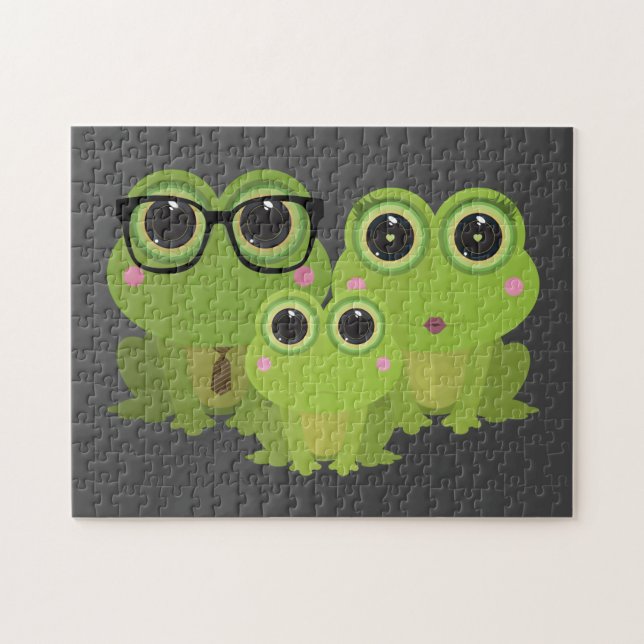 Puzzle Frog Family (Horizontal)