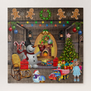 Puzzle Frosty Le Snowman Noël Tree Toys Sucres de canne