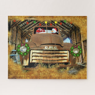 Puzzle Frosty's Vintage GMC Truck Christmas Run