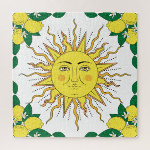 Puzzle Fruits de citron tropicaux, Face Soleil.