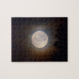 Puzzle Full Moon Creeping Through the Clouds - 8x10