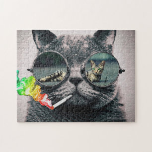 Puzzle Fumage de chats Hipster