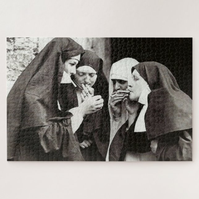 Puzzle Fumer les soeurs Photographie Vintage (Horizontal)