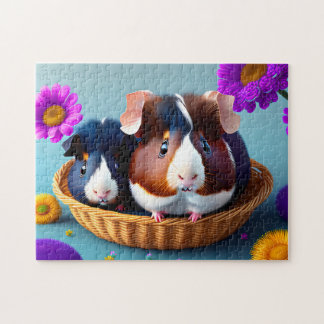 Puzzle Fun and cute guinea pigs