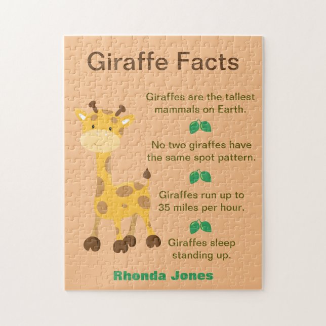 Puzzle Fun Giraffe Faits (Vertical)