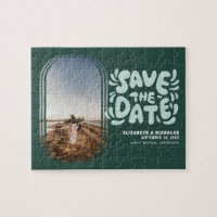 Fun Retro Typographie Photo Mariage Enregistrer la