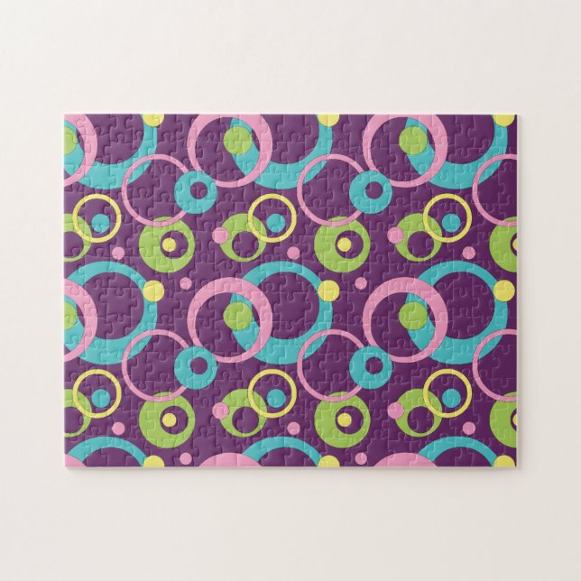 Puzzle Funky Purple Circles (Horizontal)