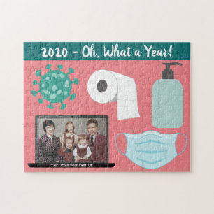 Puzzle Funny 2020 virus motif masque papier toilette 1 ph