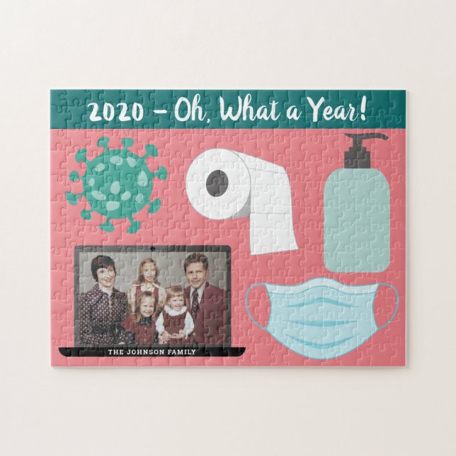Puzzle Funny 2020 virus motif masque papier toilette 1 ph (Horizontal)