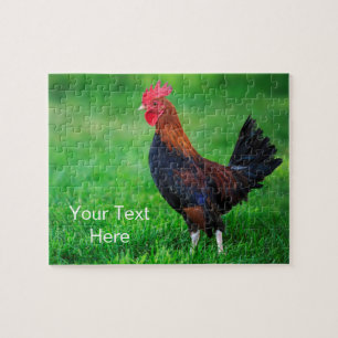 Puzzle Funny Bantam Rooster Custom