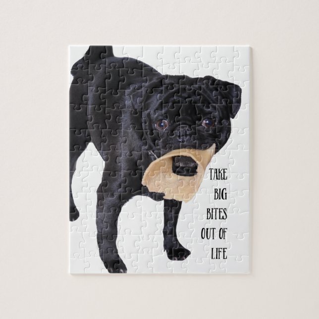 Puzzle Funny Black Carlin Emmenez les gros bouchées hors  (Vertical)