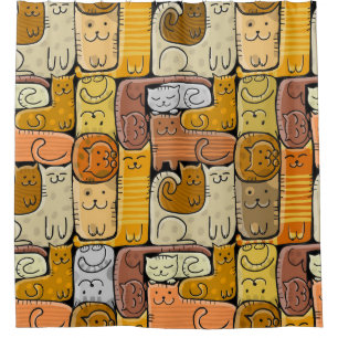 Puzzle Funny Cats House Seamless