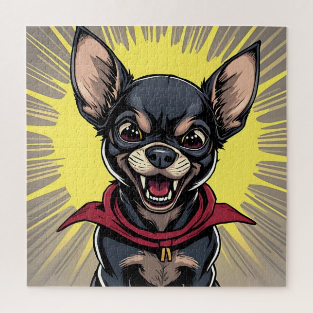 Puzzle Funny Crazy Chihuahua (Vertical)