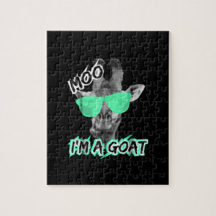 Puzzle Funny Giraffe Moo Dans le zoo de Goat