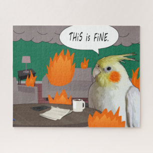 Puzzle Funny Homeschool Cockatiel C'Est Un Mème De Chaos 
