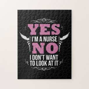Puzzle Funny Naughty Nurse Infirmière Hilarious avec une