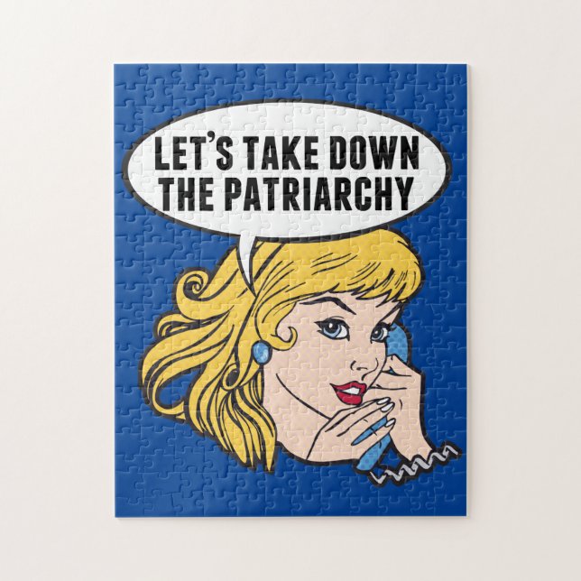 Puzzle Funny Retro féministe Pop Art Anti Patriarchie (Vertical)