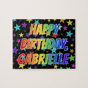 Puzzle "GABRIELLE" First Name, Fun "HAPPY BIRTHDAY"