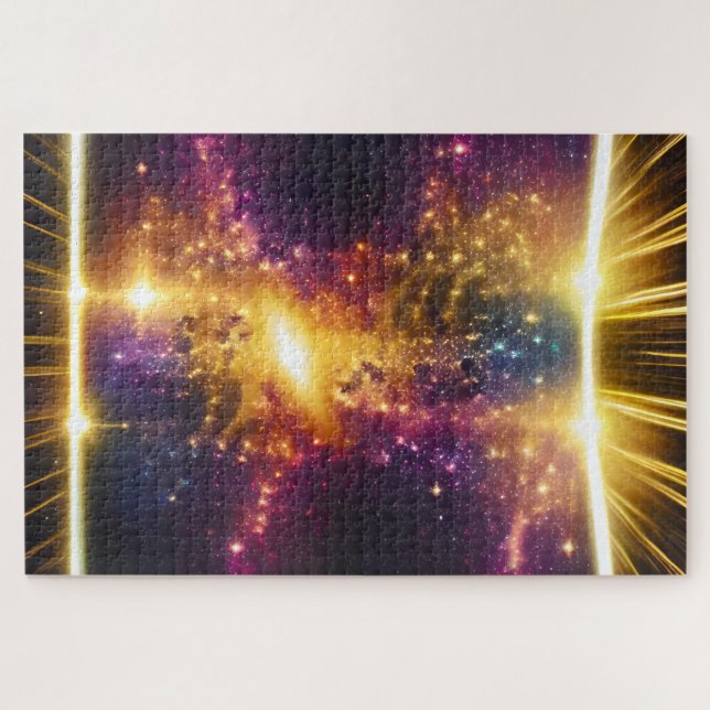 Puzzle Galactique violet rose bleu brillant Dimensions de (Horizontal)
