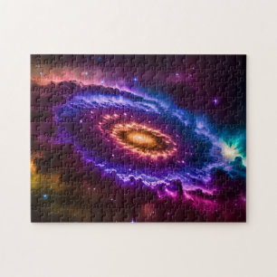 Puzzle Galaxie amusante rose et violette cosmique à l'int