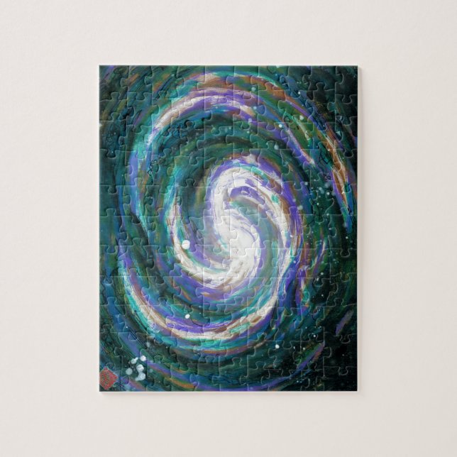 Puzzle Galaxie d'émeraude et de violet (Vertical)
