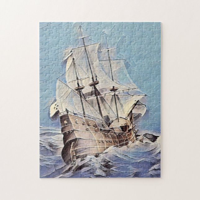 Puzzle Galleon Sailing Seas (Vertical)