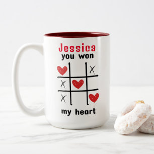 Puzzle Game I You won my Heart Two-Tone Coffee Mug