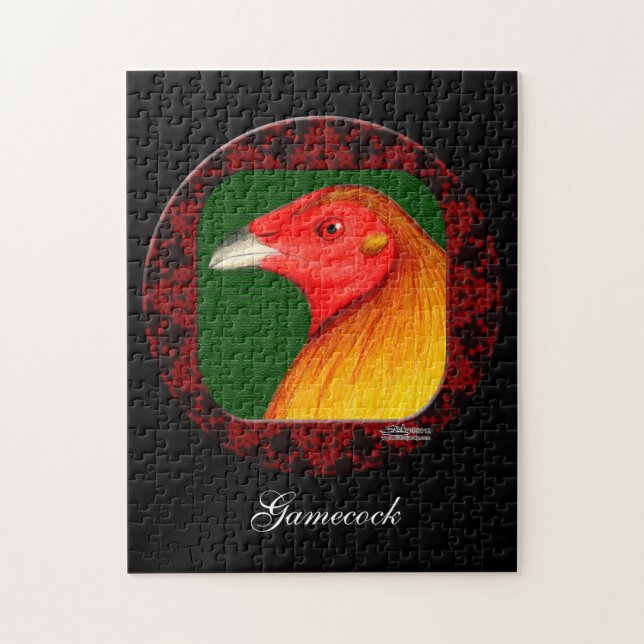 Puzzle Gamecock framed (Vertical)