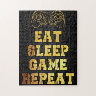 Puzzle Gamer Gift Mangez des répétitions de jeu de ve