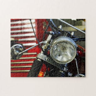 Puzzle Garage moto rouge Motorbike
