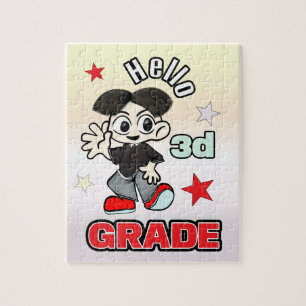 Puzzle Garçon Anime Mignon Bonjour Niveau 3e