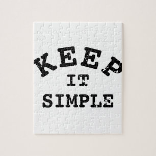 Puzzle Gardez-la simple typographie