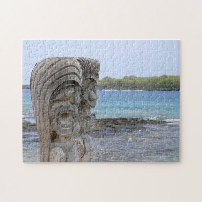 Puzzle Gardiens de Tiki dans Kona, Hawaï (Horizontal)