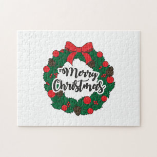 Puzzle Garland Merry Christmas