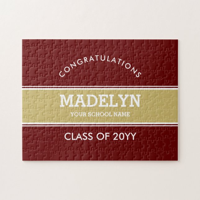 Puzzle Garnet et Gold Graduation sur mesure (Horizontal)