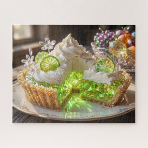 Puzzle Gâteau au citron vert clé à cristal scintillant Ar