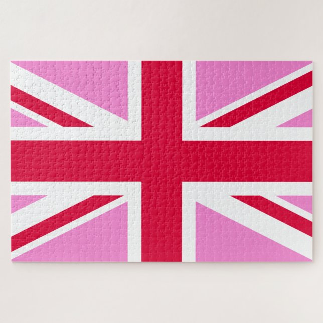 Puzzle GAY PRIDE britannique (Union Jack rose) (Drapeau b (Horizontal)