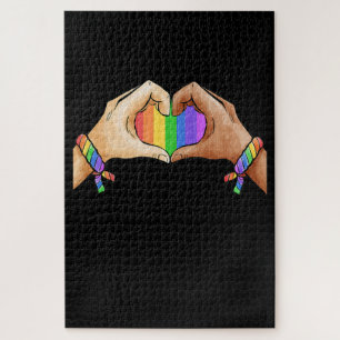 Puzzle Gay pride Vêtements LGBT Rainbow Flag Heart Unico