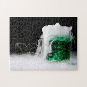Puzzle Gaz de bécher à fluide vert