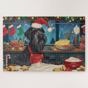 Puzzle Géant Schnauzer Gourmande : Noël Festif