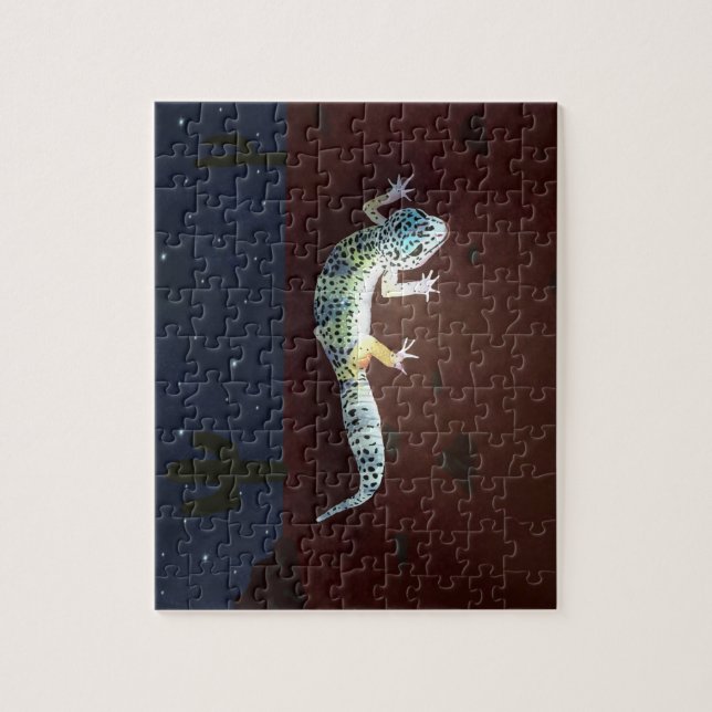 Puzzle Gecko de couleur arc-en-ciel (Vertical)