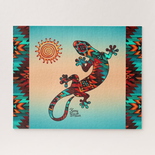 Puzzle Gecko Lizard Et Sun (Horizontal)