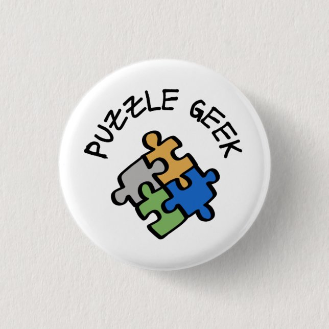 Puzzle Geek      1 Inch Round Button (Front)