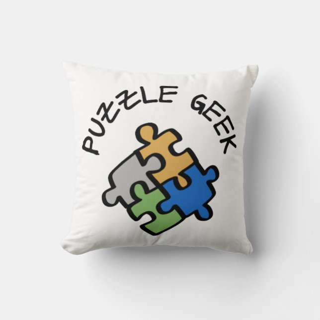 Puzzle Geek     Throw Pillow (Front)