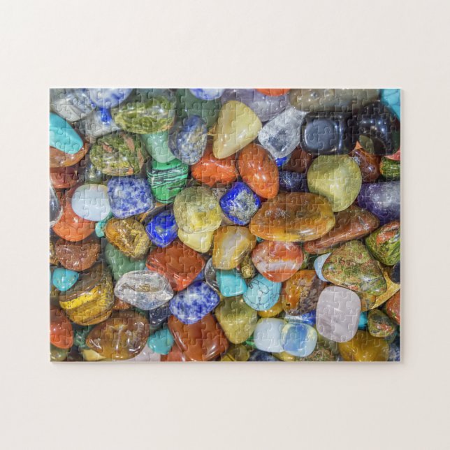 Puzzle Gemstone Crystal Tumbled Stones Gemology (Horizontal)