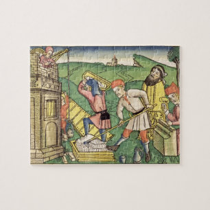 Puzzle Genèse 11 1-9 construisant la tour de Babel, de t